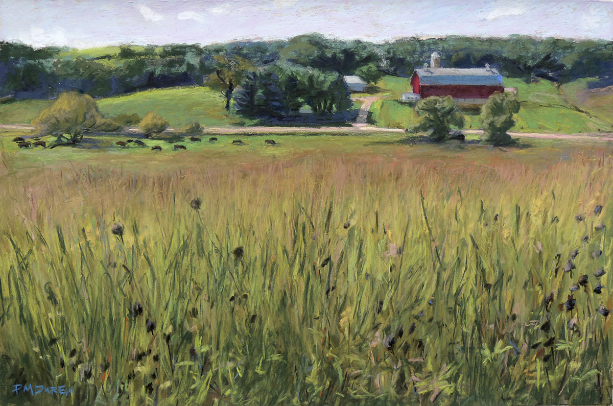 Painting by PM Duren: Autumn on the Farm
